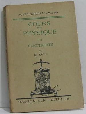 Cours de physique III électricité
