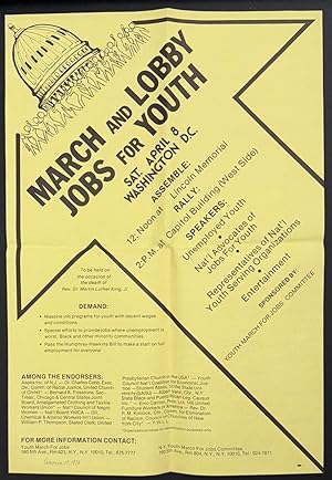 March and Lobby, Jobs for Youth. Sat., April 8th, Washington DC [poster]