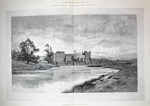 A Large Original Antique Print from The Illustrated London News Illustrating Raby Castle in Durha...