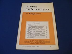 ETUDES THEOLOGIQUES ET RELIGIEUSES - 1967 . N°1