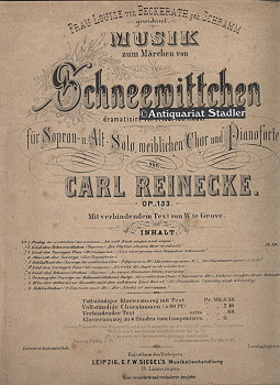 Musik zum Märchen von Schneewittchen dramatisirt von Friedrich Röber für Sopran- und Alt-Solo, we...