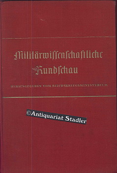 Militärwissenschaftliche Rundschau. 3. Jahrgang 1938.