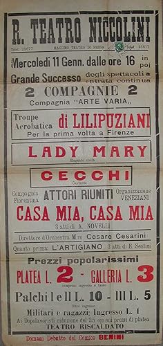 R. TEATRO Niccolini. Mercoledì 11 Genn. dalle ore 16 in poi Grande Successo degli spettacoli a en...