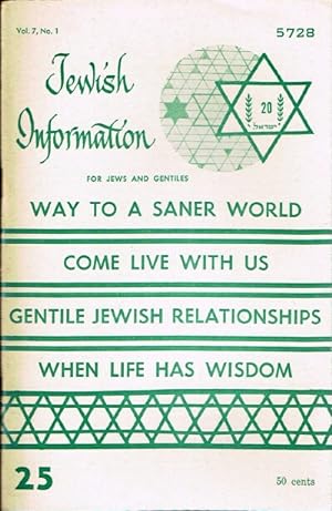Jewish Information (Vol. 7, No. 1)