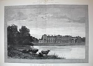 A Large Original Antique Print from The Illustrated London News Illustrating Woburn Abbey in Bedf...