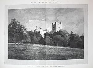 A Large Original Antique Print from The Illustrated London News Illustrating Penrhyn Castle in Ba...