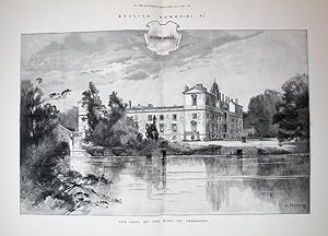 A Large Original Antique Print from The Illustrated London News Illustrating Wilton House in Wilt...