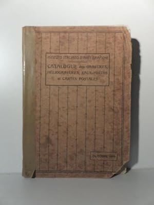 Istituto italiano d'arti grafiche. Catalogue des gravures, heliogravures, eaux-fortes et cartes p...