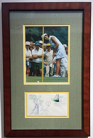 Framed Signed Envelope commemorating Golf