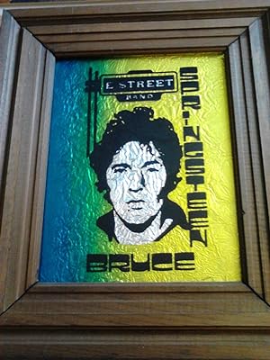 E[ast] Street Band Bruce Springsteen Carnival Tinted Glass Wood Frame Picture