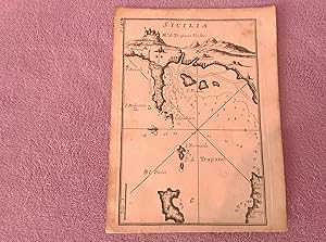 SICILIA, PLANS DES PORTS ET RADES DE LA MER MEDITERRANE, J. ROUX 1764