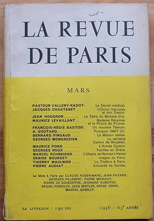 La Revue de Paris - Numéro 3 de Mars 1956 - 63e Année