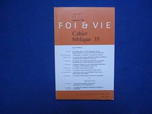 FOI et Vie Vol. XCV. N°4. Cahier Biblique 35. [ Protestantisme]