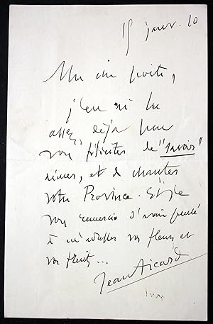 autograph letter with signature / eigenhändiger Brief mit Unterschrift vom 18. Januar 1920