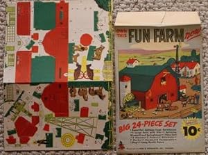 OWN THIS FUN FARM TOY! - BIG 24-PIECE SET (3-D Puzzle Game;from the Dime Line Series.; Un-used Ga...