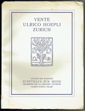 Vente aux enchères 21-22 Mai 1931 à Zurich.