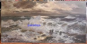 Meeresbrandung, Seestück (bewölkt) / Ocean Surf, Seascape (cloudy/stormy) / Brandung bei Gewitter...