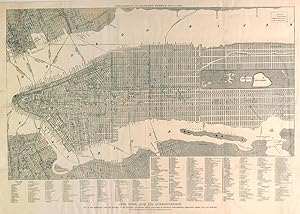 "New York and Its Surroundings", map of New York from the Supplement to Harper's Weekly, June 7, ...