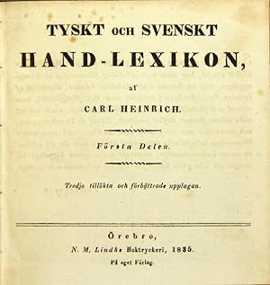 Tyskt och Svenskt hand-lexicon