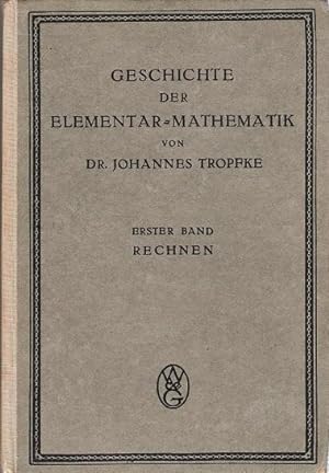 Geschichte Der Elementar-Mathematik.