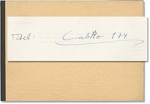 Cabrio 174 (Original screenplay for an unproduced film, with autograph letter signed from screenw...