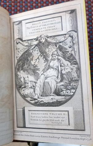 The Poetical Works of William Shenstone in Two Volumes : Volume 2, 1784. Full Tree Calf