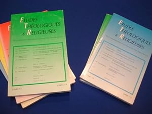 ETUDES THEOLOGIQUES ET RELIGIEUSES. 6 vol