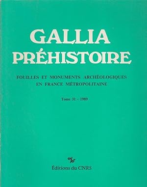 GALLIA Fouilles et Monuments archéologiques en France Métropolitaine Tome 31