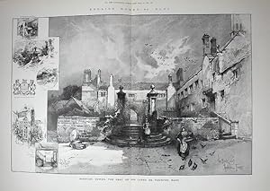 A Large Original Antique Print from The Illustrated London News Illustrating Hoghton Tower in Sus...