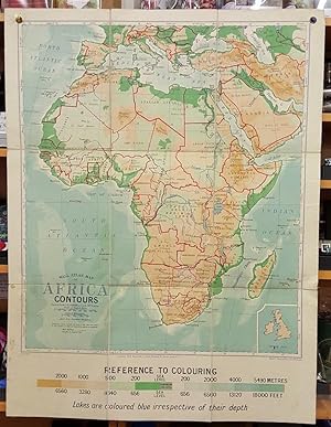 G.W. Bacon Wall Atlas of Africa - Contours