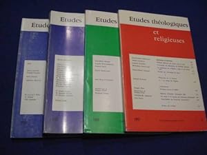 ETUDES THEOLOGIQUES ET RELIGIEUSES. 4vol