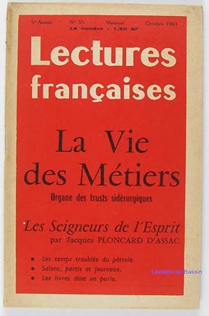 Lectures Françaises n°55 La vie des métiers organe des trusts sidérurgiques Les seigneurs de l'es...