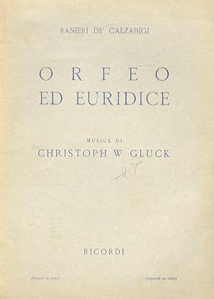 Orfeo ed Euridice. Azione drammatica in 3 atti. Musica di C. W. Gluck. Ripristino 1947.