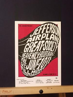 Bill Graham/Filmore Postcard #10 ( Jefferson Airplane, Great Society, Heavenly Blues Band )