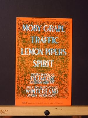 Bill Graham/Filmore Postcard #112 ( Moby Grape, Traffic, Lemon Pipers, Spirit )