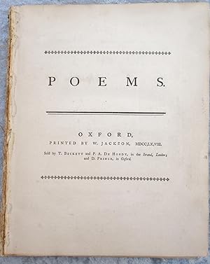 1768 POEMS by FRANCIS NOEL CLARKE MUNDY Printed by W. Jackson, OXFORD