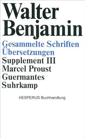 Gesammelte Schriften - Supplement III