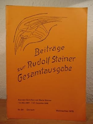 Beiträge zur Rudolf Steiner Gesamtausgabe. Nr. 64, Weihnachten 1978