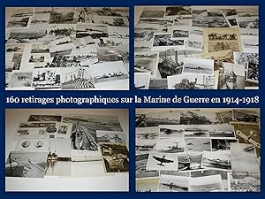 GUERRE 1914-1918. PLUS DE 160 REPRODUCTIONS PHOTOGRAPHIQUES SUR LA MARINE PENDANT LA PREMIÈRE GUE...
