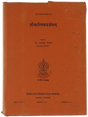 SAUTRANTIKADARSANAM (In Sanskrit), (Bibliotheca Indo-tibetica Series, 17):