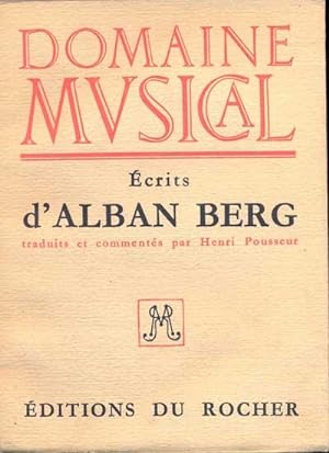 Ecrits d'Alban Berg