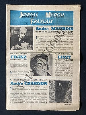 JOURNAL MUSICAL FRANCAIS (Jeunesses Musicales de France)-N°102-6 NOVEMBRE 1961