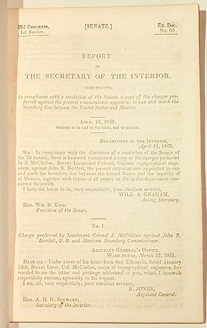 Report of the Secretary of the Interior, communicating. a copy of the charges preferred against t...