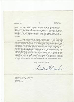 Typed Letter SIGNED deciding a legal issue , on White House stationery bearing watermark of Presi...