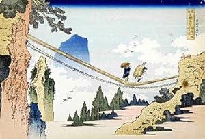 The Suspension Bridge on the Border of Hida and Etchû Provinces (Hietsu no sakai tsuribashi), fro...