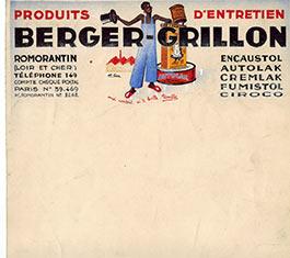 Produits d'Entretien. Berger-Grillon.