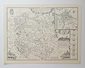 Herefordshire County Map 1610 (c.1970 Facsimile Reproduction)