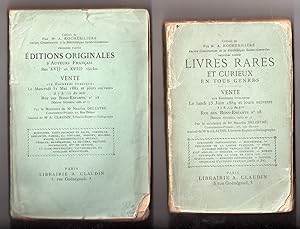 Bibliothèque de feu M. A. Rochebilière : Première partie : Bibliographie des Editions Originales ...