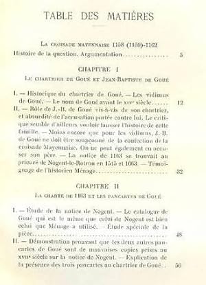 La Croisade Mayennaise de 1158. Les Premiers Seigneurs de Mayenne et de Laval. Étude Historique e...