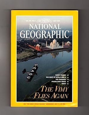 National Geographic Magazine - May, 1995. Vickers Vimy; Nurse Sharks; NGS World War I Maps; The C...